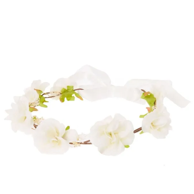 ICING White Rosette Hair Flower Crown